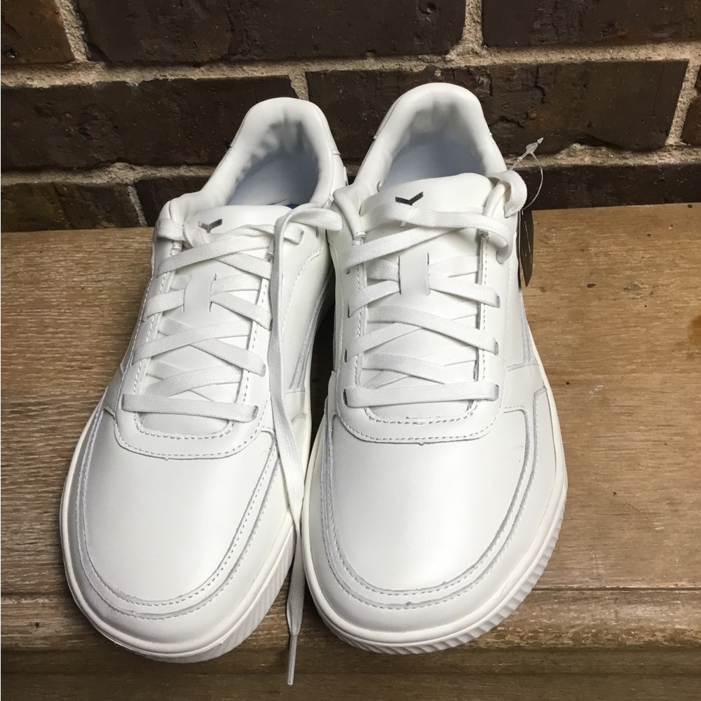 White Low-Top Leather Sneakers woman’s - Picture 8 of 14